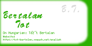 bertalan tot business card